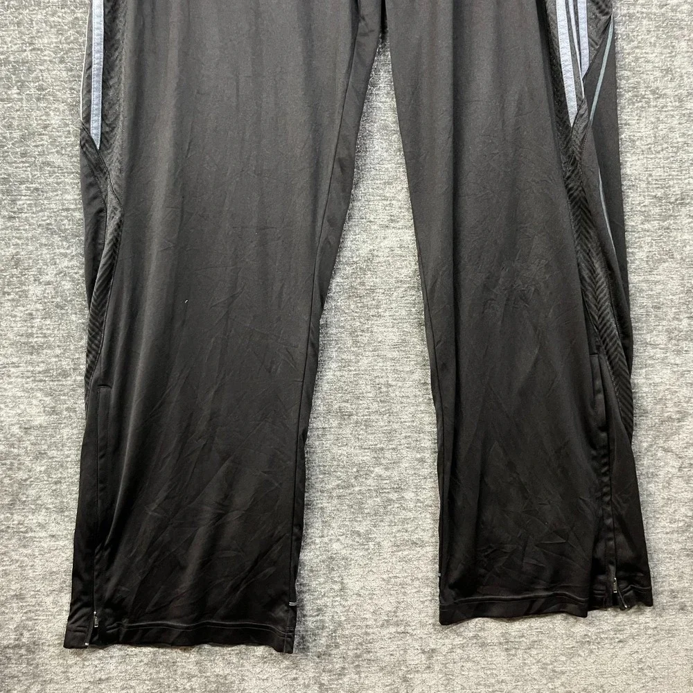 Adidas Climalite Track Pants Men's Black Elastic Waist Athletic Sportswear - XL